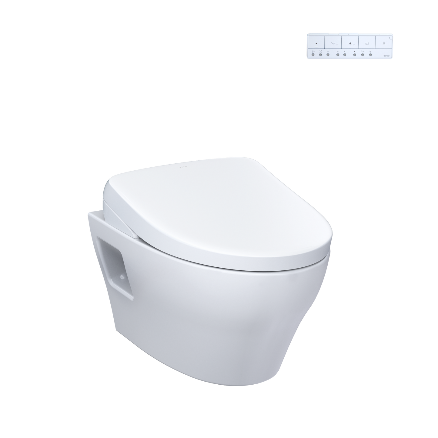 WASHLET+ EP Wall-Hung Elongated Toilet with S7 Contemporary Bidet Seat and DuoFit In-Wall 0.9 and 1.28 GPF Dual-Flush Tank System