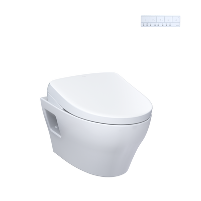 WASHLET+ EP Wall-Hung Elongated Toilet with S7 Contemporary Bidet Seat and DuoFit In-Wall 0.9 and 1.28 GPF Dual-Flush Tank System