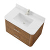 Custom image for Toasted Walnut with Brushed Nickel Trim / White Quartz / No Mirror