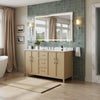 Custom image for White Oak with Brushed Nickel Trim / Giotto Quartz / No Mirror