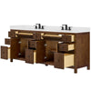 Custom image for Dark Walnut with Matte Black Trim / Carrara Cultured Marble / No Mirror