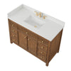 Custom image for Toasted Walnut with Satin Bronze Trim / White Quartz / No Mirror