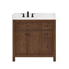 Custom image for Dark Walnut with Matte Black Trim / White Cultured Marble / No Mirror
