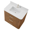 Custom image for Toasted Walnut with Brushed Nickel Trim / White Quartz / No Mirror