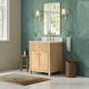 Custom image for Scandinavian Oak with Satin Bronze Trim / White Quartz / No Mirror