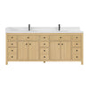 Custom image for Scandinavian Oak with Matte Black Trim / White Quartz / No Mirror