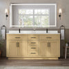 Custom image for Rift Oak with Matte Black Trim / White Quartz / No Mirror