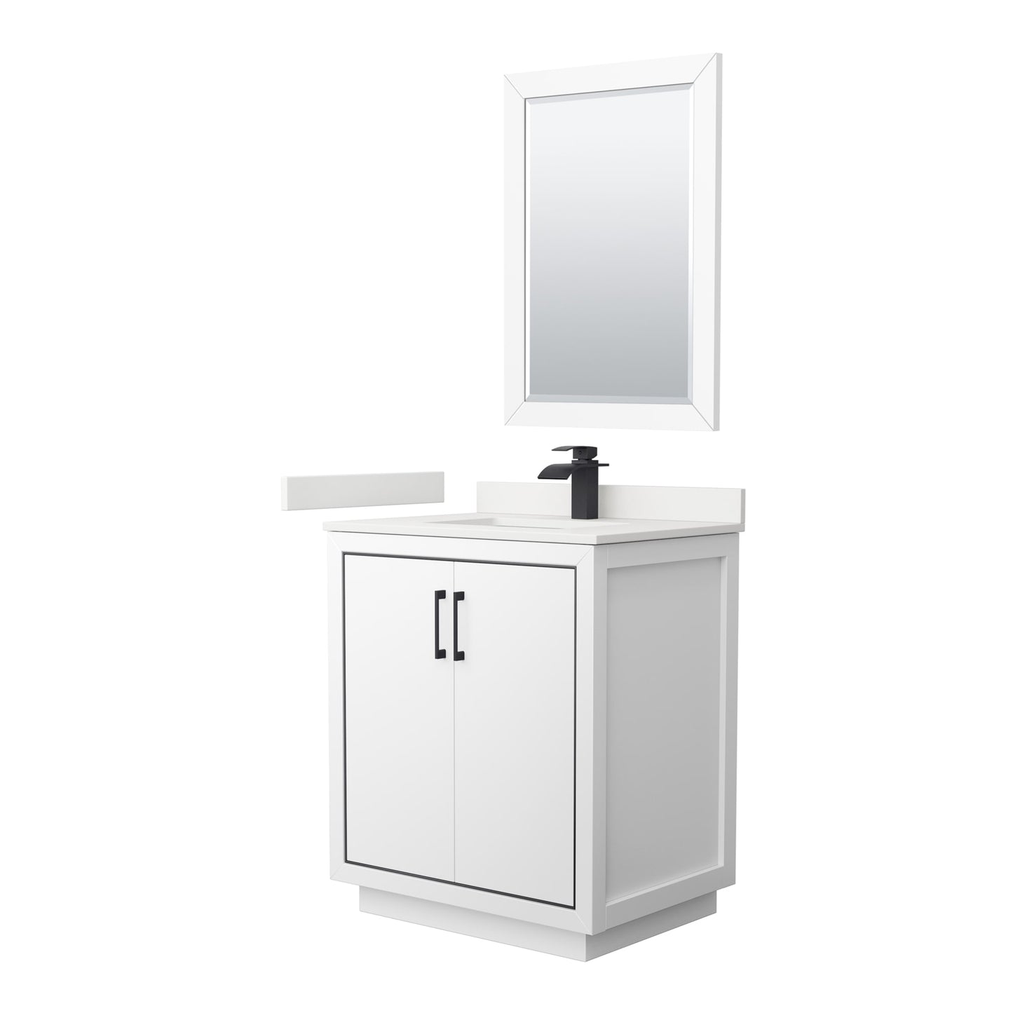 Icon Bathroom Vanity with Countertop 30 inch Single Sink Single hole Faucet Setup