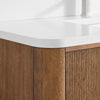 Custom image for Toasted Walnut with Brushed Nickel Trim / White Quartz / No Mirror