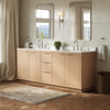 Custom image for Light Straw with Brushed Nickel Trim / Carrara Cultured Marble / No Mirror