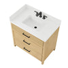 Custom image for Scandinavian Oak with Matte Black Trim / White Quartz / No Mirror