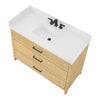 Custom image for Scandinavian Oak with Matte Black Trim / Giotto Quartz / No Mirror