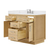 Custom image for Rift Oak with Brushed Nickel Trim / White Quartz / No Mirror