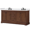 Custom image for Dark Walnut with Matte Black Trim / White Cultured Marble / No Mirror