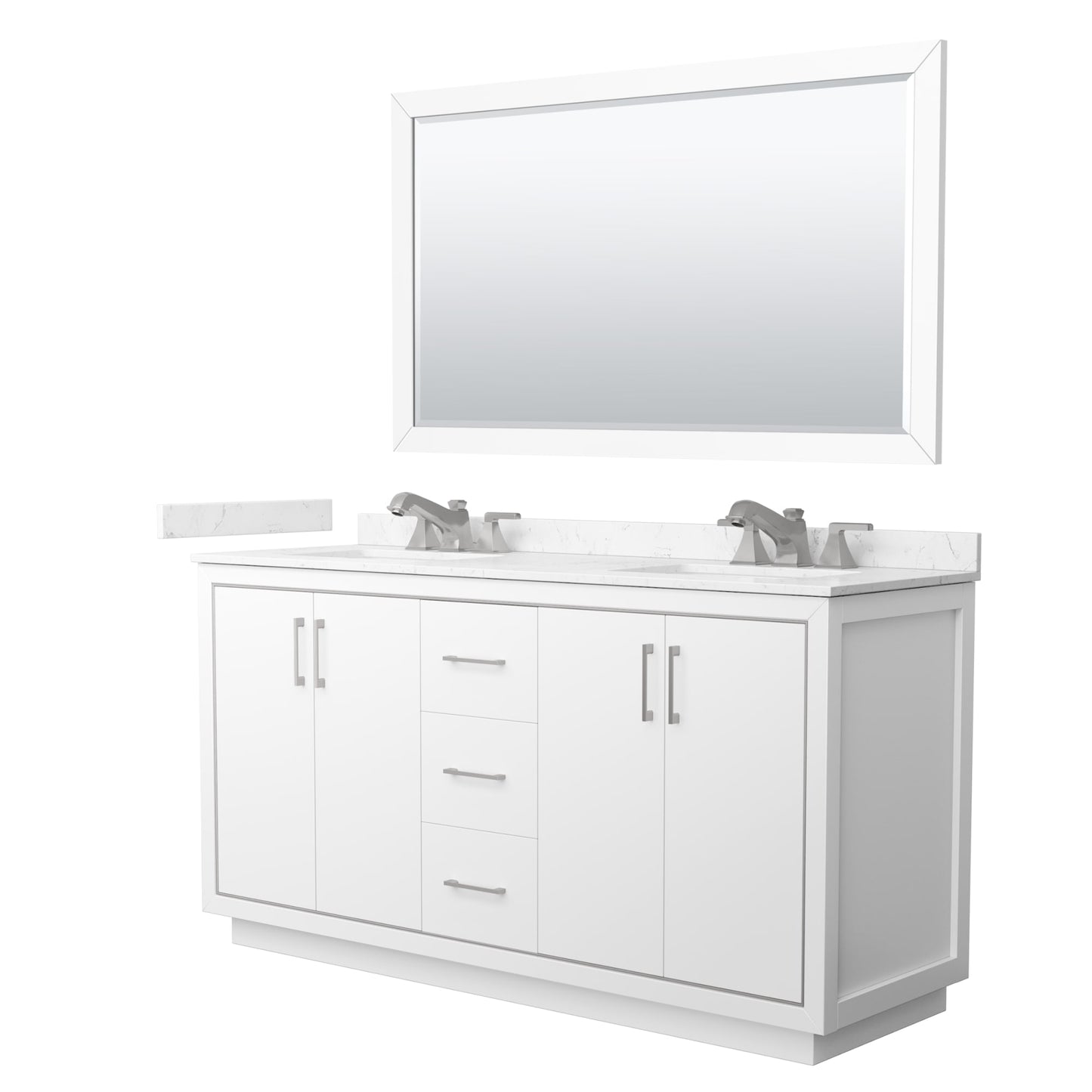Icon Bathroom Vanity with Countertop 66 inch Double Sink 3-hole Faucet Setup