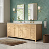 Custom image for Scandinavian Oak with Satin Bronze Trim / White Quartz / No Mirror