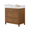 Custom image for Toasted Walnut with Satin Bronze Trim / Giotto Quartz / No Mirror