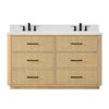 Custom image for Scandinavian Oak with Matte Black Trim / Giotto Quartz / No Mirror