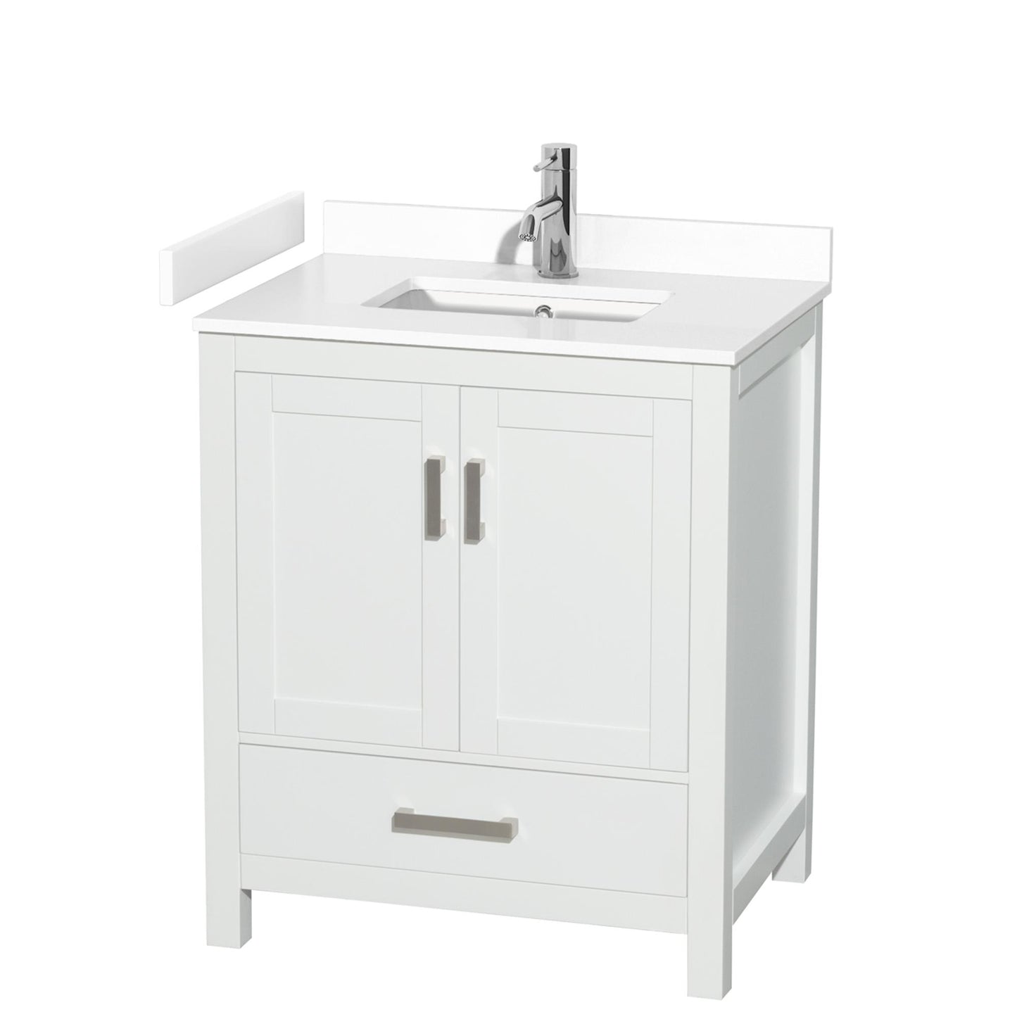 Sheffield Bathroom Vanity with Countertop 30 inch Single Sink Single hole Faucet Setup