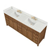 Custom image for Toasted Walnut with Satin Bronze Trim / White Quartz / No Mirror