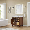 Custom image for Dark Walnut with Brushed Nickel Trim / White Cultured Marble / No Mirror