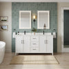 Custom image for White with Matte Black Trim / White Cultured Marble / No Mirror