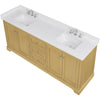 Custom image for Honey Oak with Polished Chrome Trim / White Cultured Marble / No Mirror