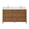 Custom image for Toasted Walnut with Satin Bronze Trim / Giotto Quartz / No Mirror