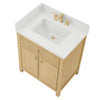 Custom image for Scandinavian Oak with Satin Bronze Trim / White Quartz / No Mirror