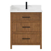 Custom image for Toasted Walnut with Matte Black Trim / White Quartz / No Mirror