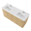 Custom image for Scandinavian Oak with Brushed Nickel Trim / White Quartz / No Mirror