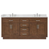 Custom image for Dark Oak with Brushed Nickel Trim / Giotto Quartz / No Mirror