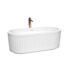Custom image for White with Shiny White Trim and Brushed Gold Faucet / 67