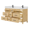 Custom image for Scandinavian Oak with Matte Black Trim / Giotto Quartz / No Mirror