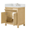 Custom image for Scandinavian Oak with Brushed Nickel Trim / Giotto Quartz / No Mirror