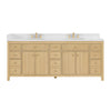 Custom image for Scandinavian Oak with Satin Bronze Trim / White Quartz / No Mirror