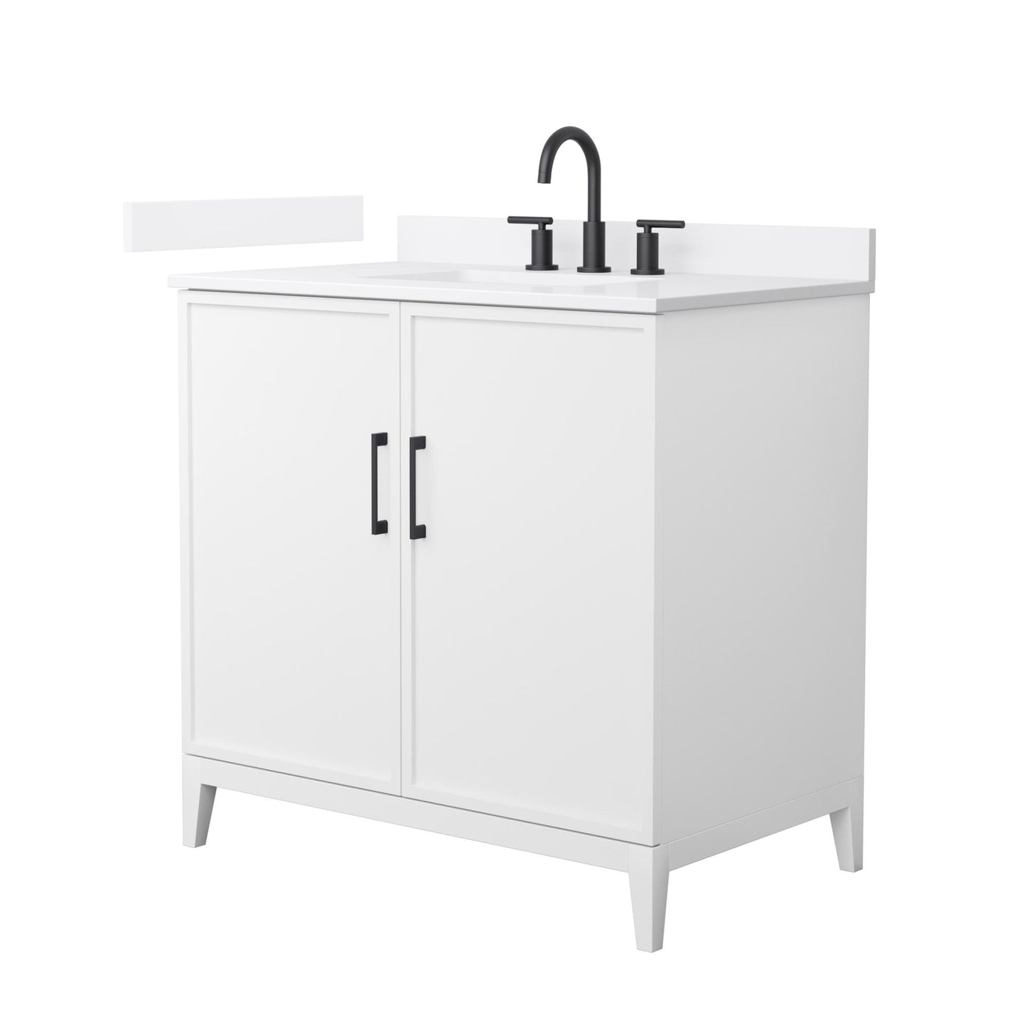 Elan Bathroom Vanity with Countertop 36 inch Single Sink 3-hole Faucet Setup