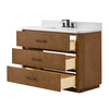 Custom image for Toasted Walnut with Matte Black Trim / Giotto Quartz / No Mirror