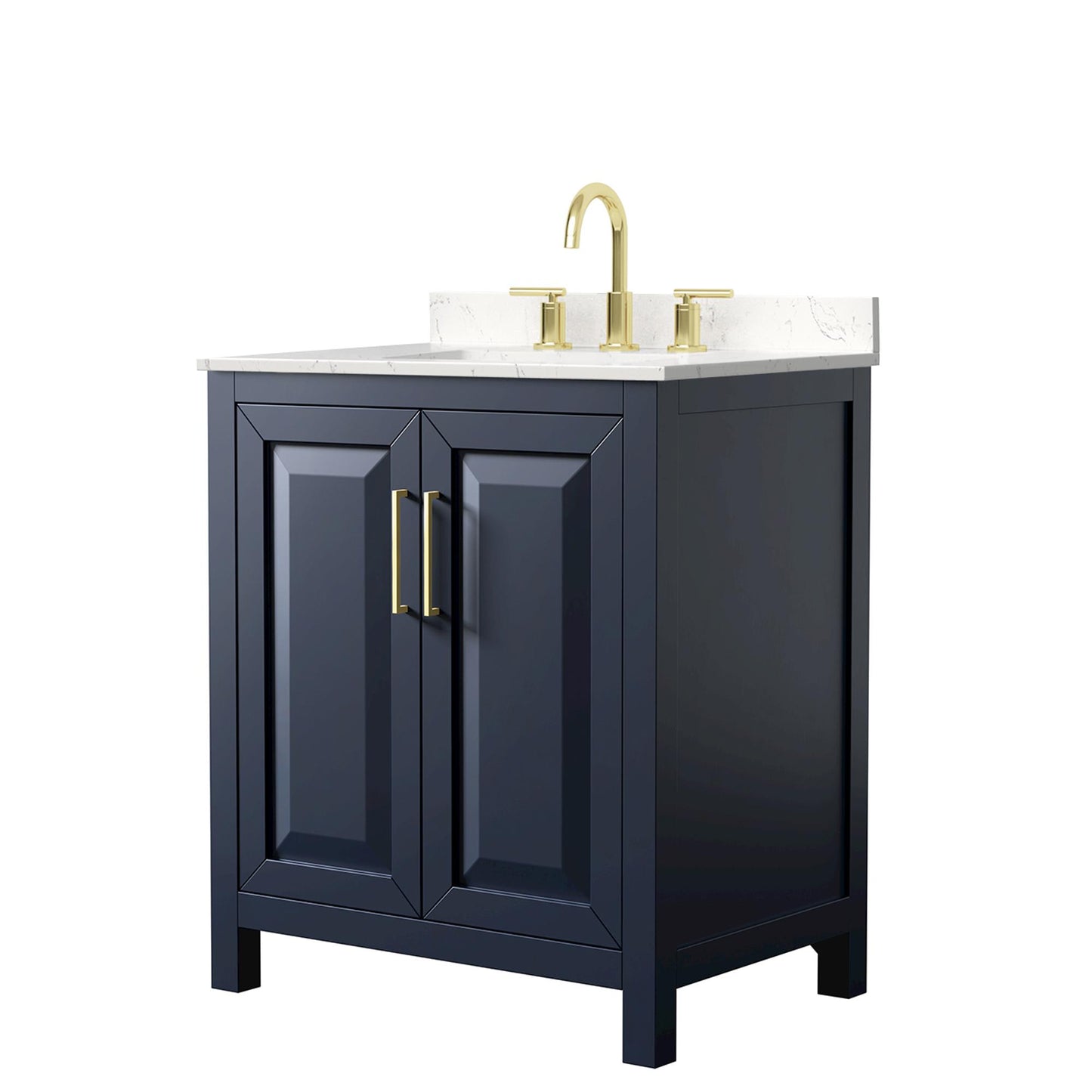 Daria Bathroom Vanity with Countertop 30 inch Single Sink 3-hole Faucet Setup