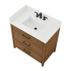Custom image for Toasted Walnut with Matte Black Trim / White Quartz / No Mirror
