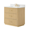 Custom image for Scandinavian Oak with Satin Bronze Trim / Giotto Quartz / No Mirror