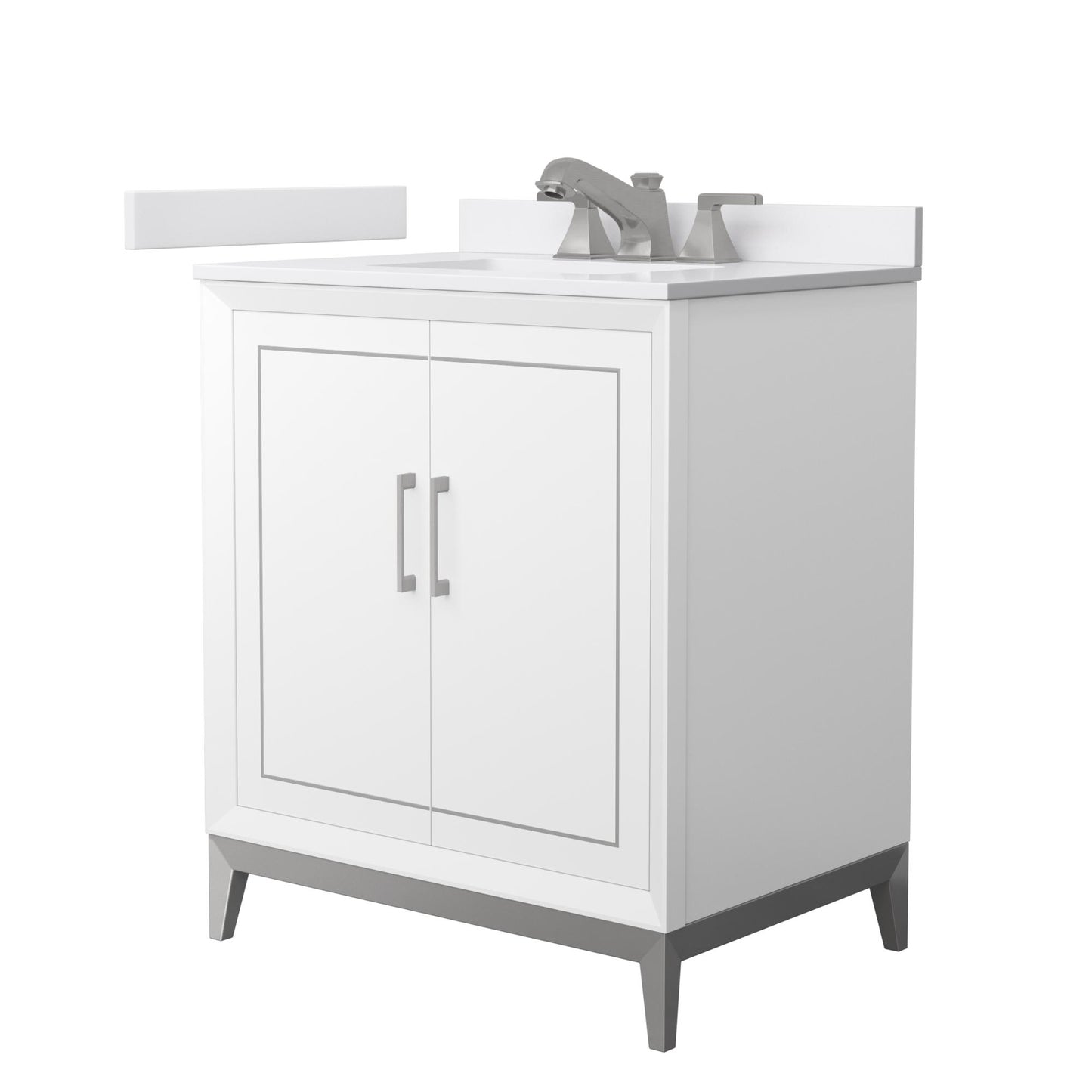 Marlena Bathroom Vanity with Countertop 30 inch Single Sink 3-hole Faucet Setup