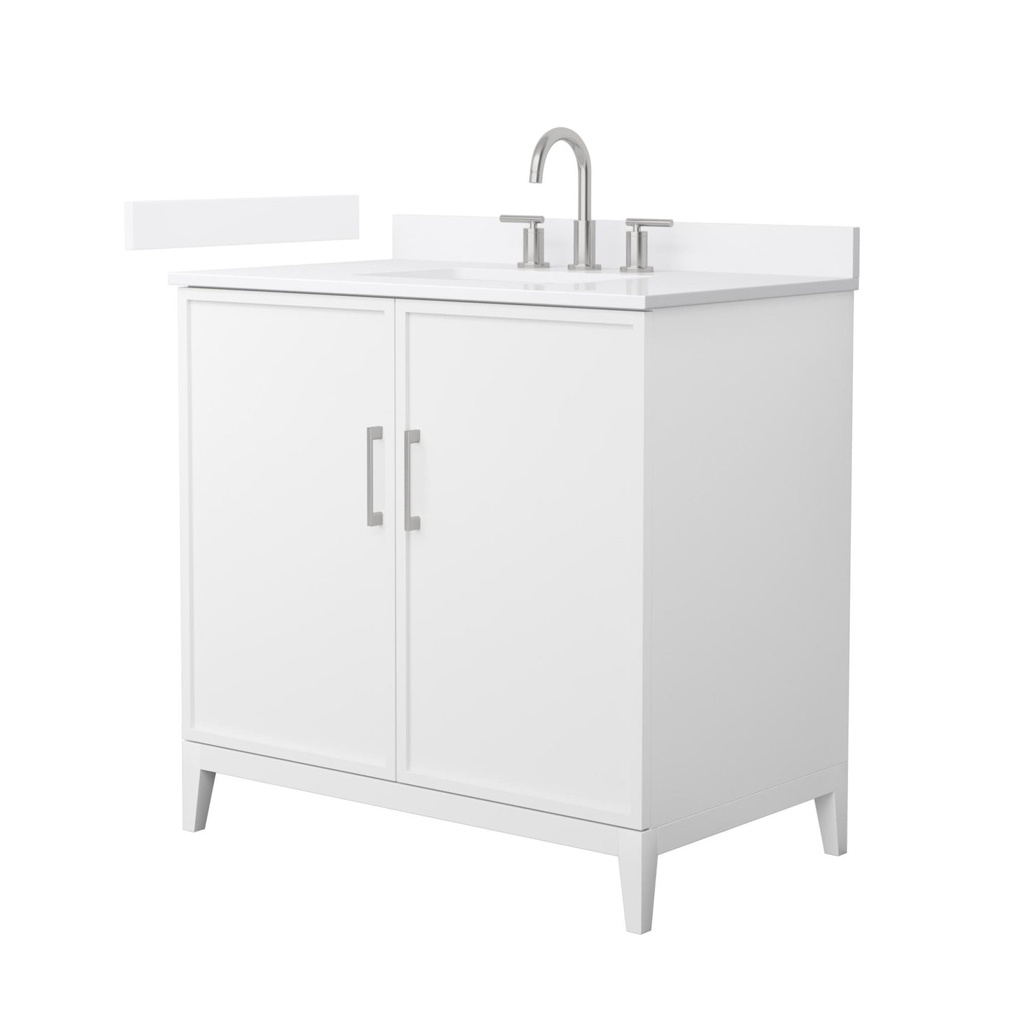 Elan Bathroom Vanity with Countertop 36 inch Single Sink 3-hole Faucet Setup
