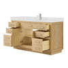 Custom image for Rift Oak with Brushed Nickel Trim / Carrara Cultured Marble / No Mirror