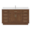 Custom image for Dark Oak with Brushed Nickel Trim / Giotto Quartz / No Mirror
