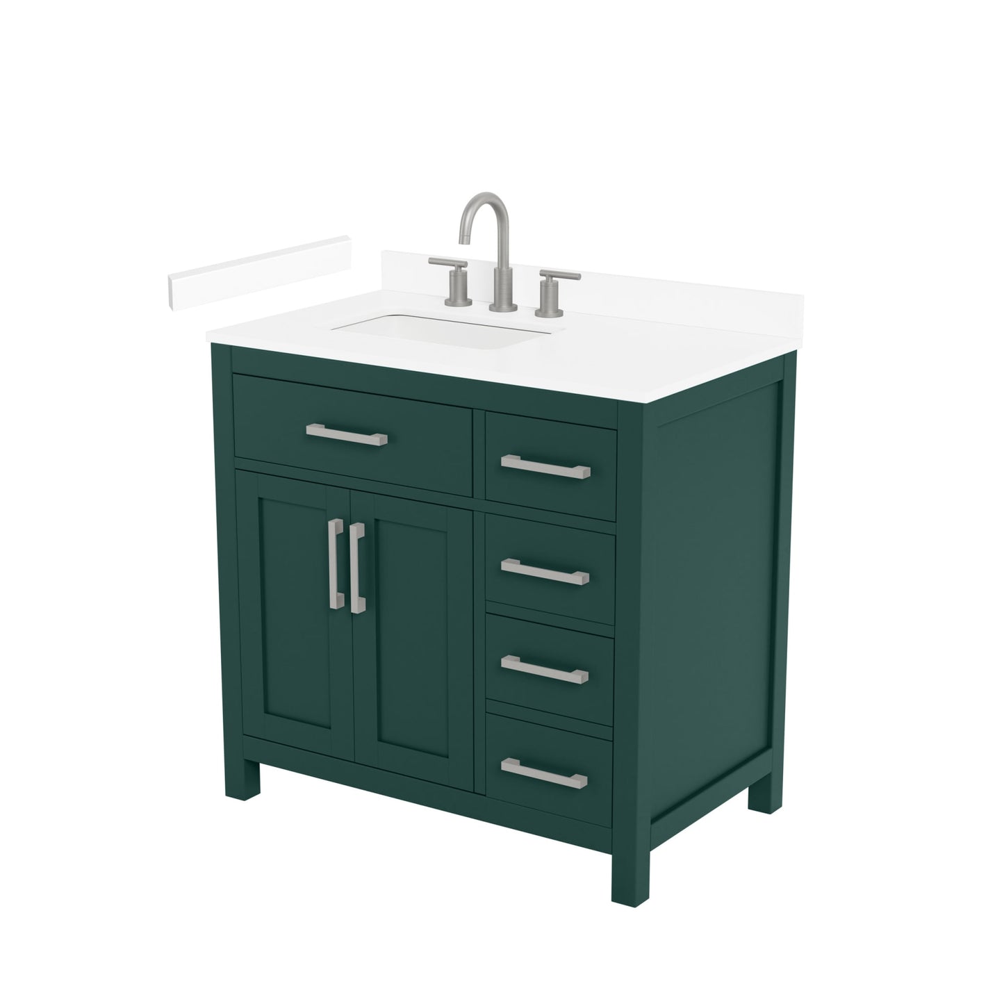 Beckett Bathroom Vanity with Countertop 36 inch Single Sink 3-hole Faucet Setup