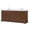 Custom image for Dark Walnut with Polished Chrome Trim / White Cultured Marble / No Mirror