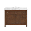 Custom image for Dark Walnut with Brushed Nickel Trim / White Quartz / No Mirror