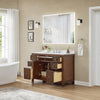 Custom image for Dark Walnut with Brushed Nickel Trim / Carrara Cultured Marble / No Mirror