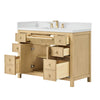 Custom image for Scandinavian Oak with Satin Bronze Trim / White Quartz / No Mirror